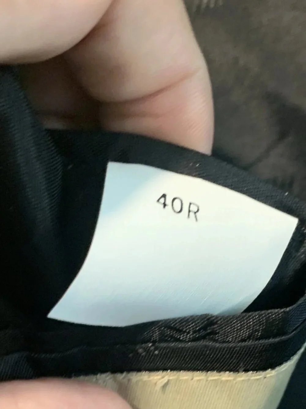 Robert Stock Black Herringbone Blazer 40R Single-Breasted 2-Button Notch